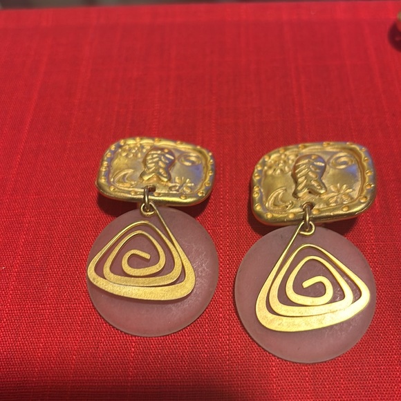 Set of 4 pairs of Vintage clip earrings - Picture 6 of 6